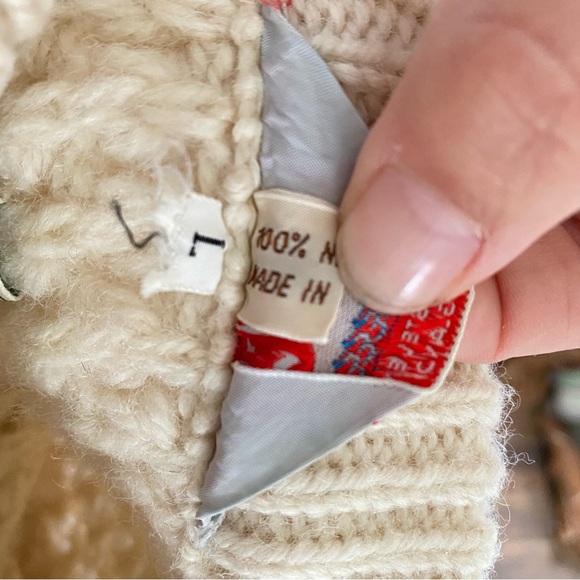 Vintage Wool Fishermans Sweater Whaler Sportswear England Abercrombie & Fitch - Picture 11 of 13